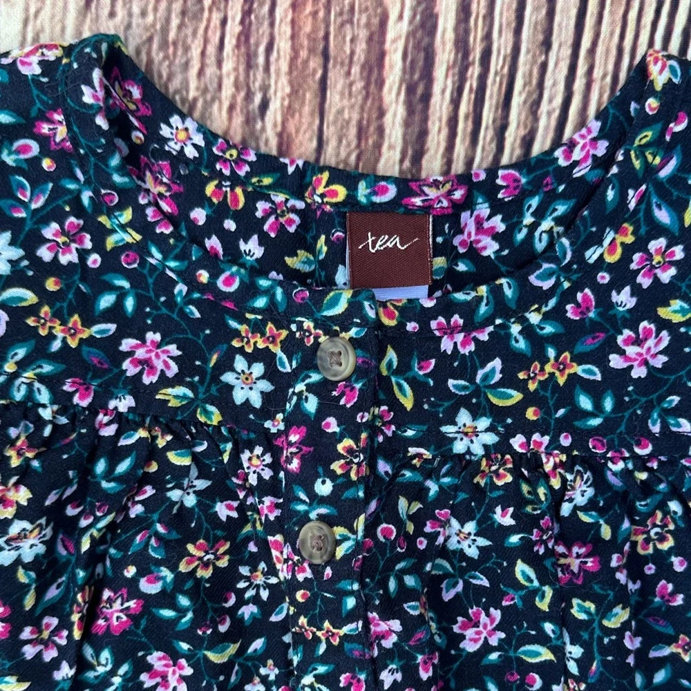 Tea Collection Floral Kids Dress - Multicolor - Picture 2 of 8